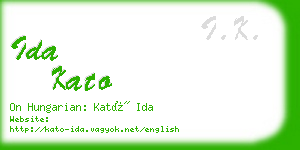 ida kato business card